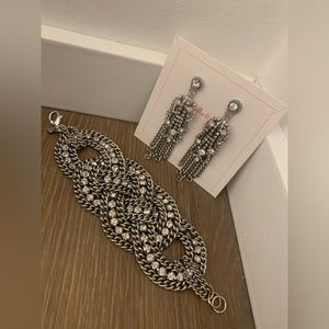 Stella & Dot Petra Bracelet and Chandelier Earrings Set
